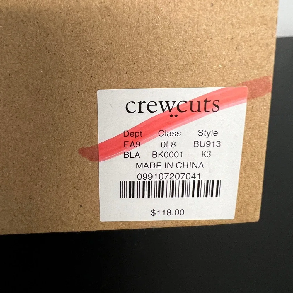 Crewcuts Girls Glitter-Back Boots Black Multi Ankle Booties BU913 Size K3 NEW